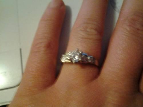 10k Gold Cz Engagement Ring
