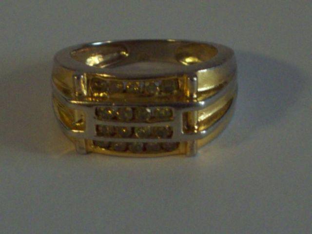 14K GOLD & .9CT MENS DIAMOND RING 917-684-9849