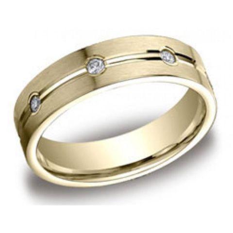 14KT YELLOW GOLD 0.75 CT 15 STONE CHANNEL SET BAND