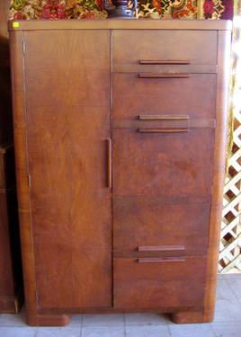 1920s Armoire Dresser with Secretary Desk made by Dunhill