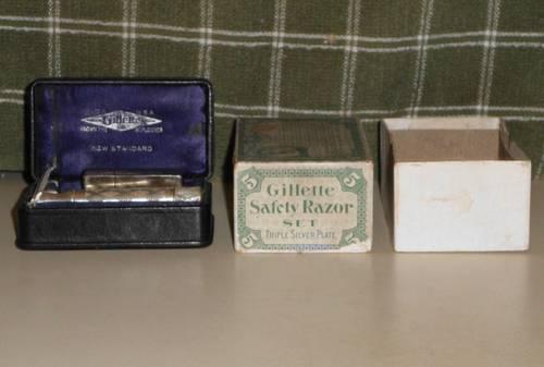 1921 GILLETTE NEW STANDARD SHAVING KIT IN ORIGINAL BOX