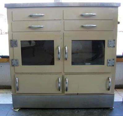 1940s Medical Cabinet with Glass Doors