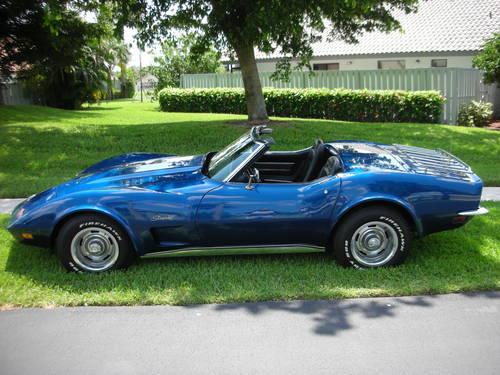 1973 Corvette Convertible Blue w air, ps,pb,tilt/tele