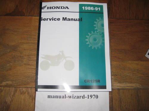 1986-1991 CR125R CR125 CR 125 Service Shop Repair Manual Part# 61KS605
