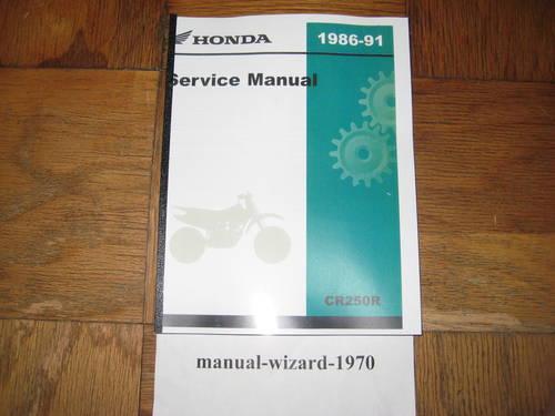 1986-1991 CR250R CR250 CR 250 Service Shop Repair Manual Part# 61KS705
