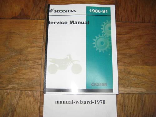 1986-1991 CR250R CR250 Service Shop Repair Manual Part# 61KS705