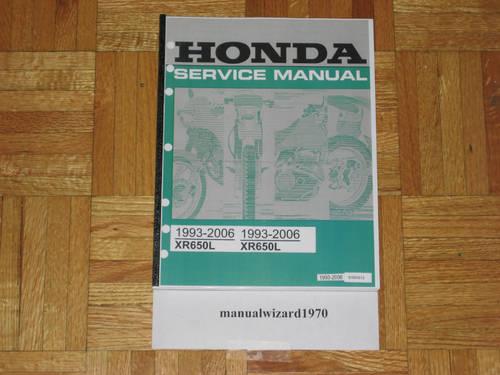 1993-2006 XR650L XR650 XR 650 Service Shop Repair Manual Part# 61MY613