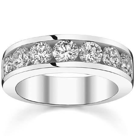 1.00 ct Pave Set Round Cut Diamond Wedding Band Ring