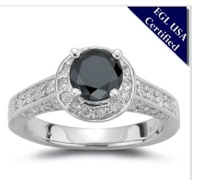 1/3 Carat Round Brilliant Diamond 14K White Gold Engagement Ring & Wed