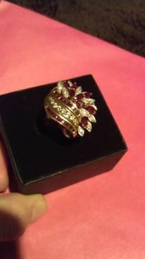 $20,000 worth 18k gold, Diamond and Ruby ring for sale. 50%Off.