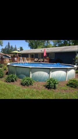 24 foot round above ground pool