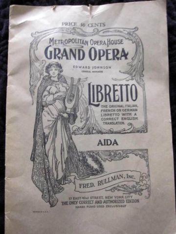 2 Vintage Libretti for Aida