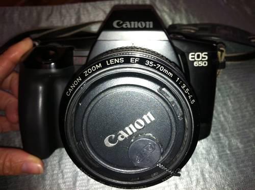 35mm Canon film camera & flash