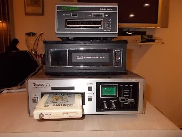 3 VINTAGE 8-TRACK PLAYERS AND RECORDER & TAPES! ALL WORK! MAKE OFFER!!