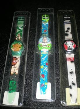 6 DISNEY WATCHES FRM 1984/99 TOY STORY, POCAHONTAS, DATAMATIONS (LEVIT