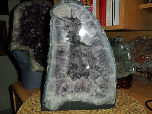 Amethyst Geode Cathedral with Agate Borders