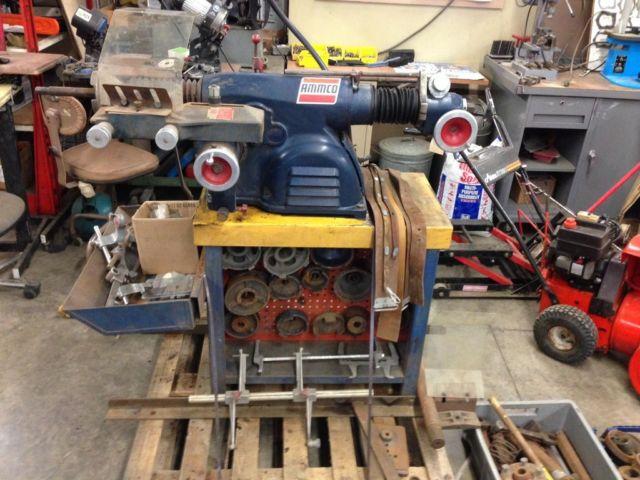 Ammco 4100 Brake Lathe Disc & Drum Setup w/ Stand, cones, adapters