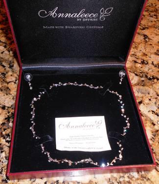 Annaleece delicate earring and necklace set swarovski crystals