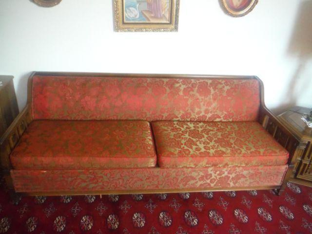 Antique Brocade Sofa & 2 Chairs