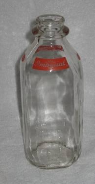 Antique Imperial Milk Duraglas Glass Quart Bottle