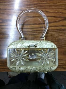 Antique Lucite Brown Lucite Handbag Make a Offer