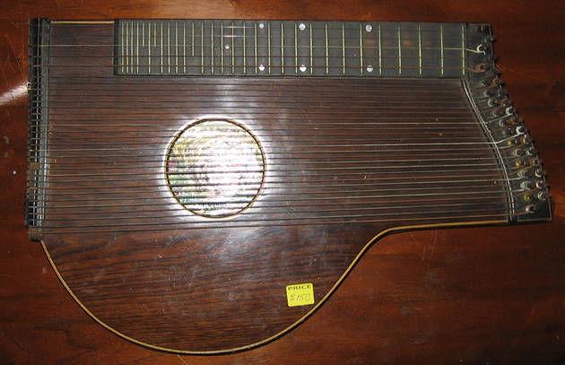 Antique Zither Harp Guitar