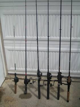 Assorted Spinning Rods and Reels
