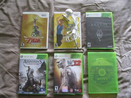 Assorted Wii and XBox 360 Games