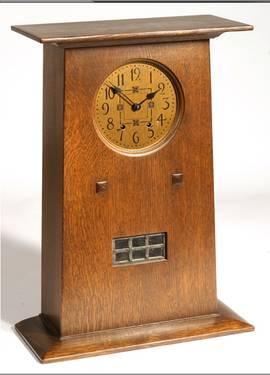 Authentic Stickley Prairie Style Mantel Clock Excellent Condition