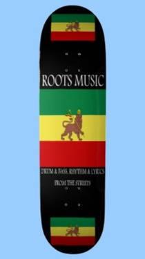 Awesome Roots Music Reggae Skateboard. Jah Rastafari