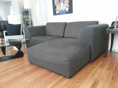 Awesome small/midsize grey sectional couch with chaise