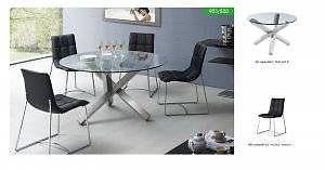 B24-DC13 Modern 5pc Dining Set with Black Chairs