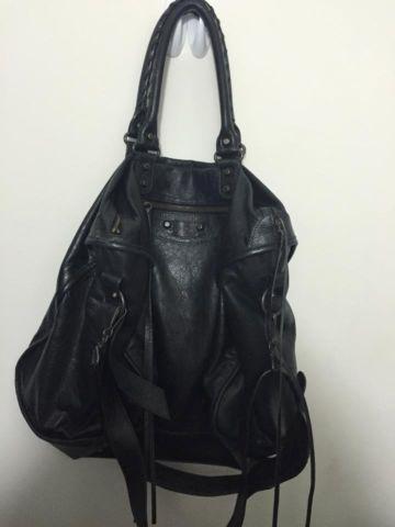 Balenciaga dark grey large purse