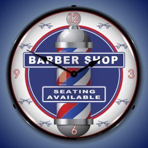 Barber Shop Back-Lit Clock - NEW from dealer