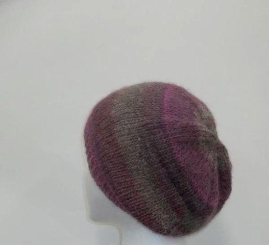 Beanie hat -purple-womens hats-knitted hats one size fits all handmade