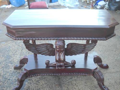 Beautiful Carved Mahogany Wood Console