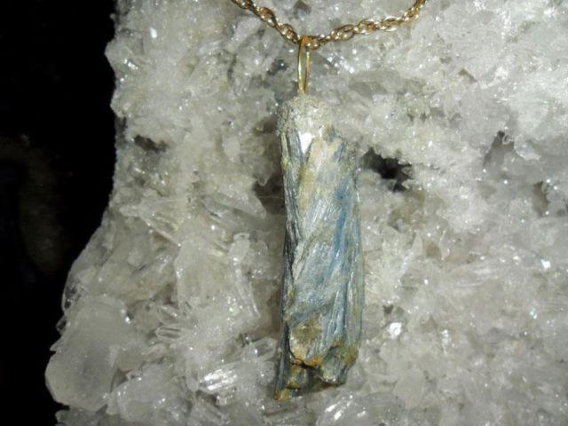Beautiful Deep Blue Kyanite Crystal Charm #4