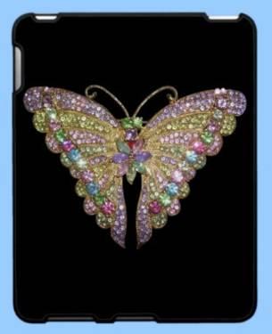 Beautiful Jeweled Butterfly iPad Case. Hot Looking Protective Case
