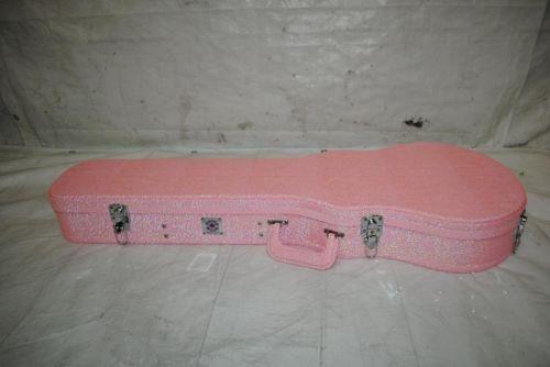 BEAUTIFUL new COTTON CANDY PINK PEARLIZED GUITAR CASE