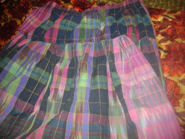 Beautiful plaid, cotton skirt, size large and extra large