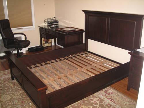 Bedroom set pottery barn Hudson armoire drawers queens bed..SEE PHOTOS