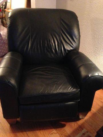 berkline black leather recliner