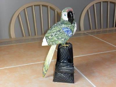 Bird Carving Exceptional Multicolor Macaw Parrot-Originally $255.00
