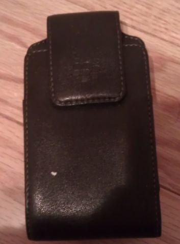 Black Reiko Cell Phone Leather Case Pouch