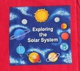 book--Exploring the Solar System, Soft cotton fabric homemade Mint Con