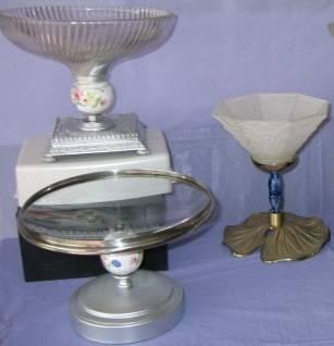 BOWLS/SERVING DISHES on pedestals or gorgeous clear glass bowls