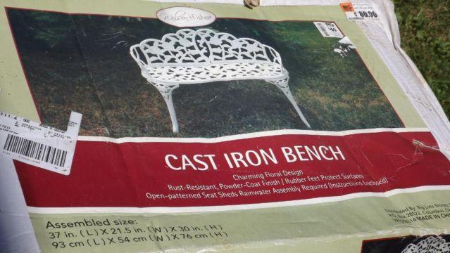 brand new cast iron bench