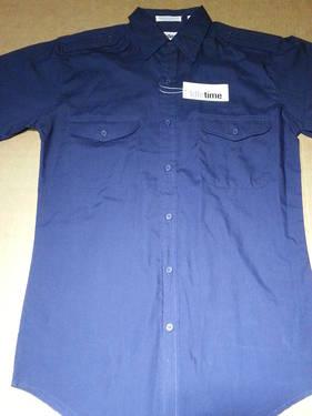 Brittania Denim & Plaid SS Shirt - Size 18 - NWT