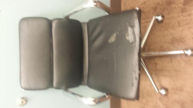 Chair - black leather chair