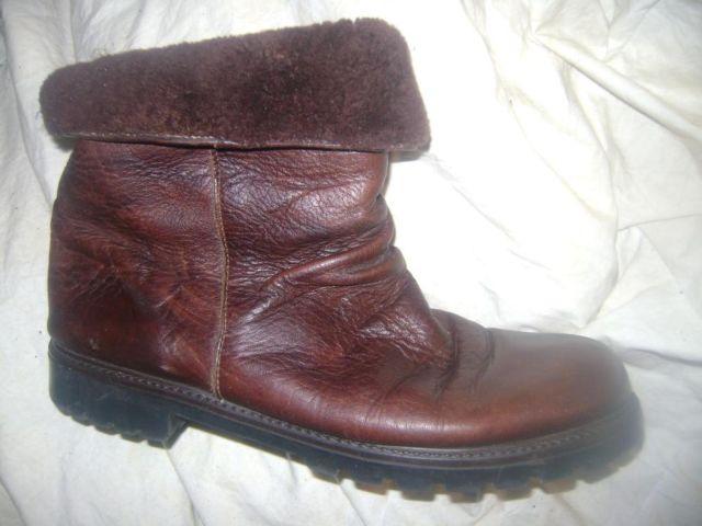 Charles Jourdan, incredible brown leather sheepskin, Boots,sz 9m